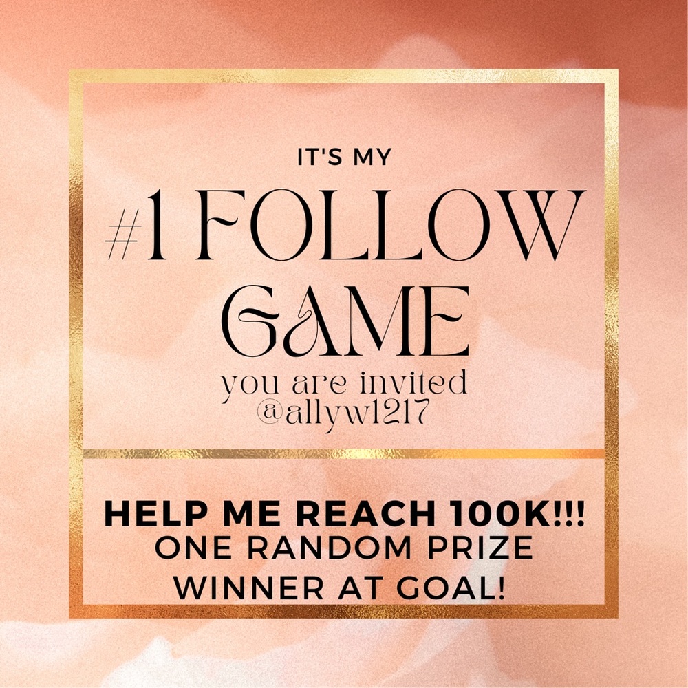 MY FIRST FOLLOW GAME & GIVEAWAY!!! 🥳👏🏻 ON MY WAY TO 100k! THANK YOU! 🥰